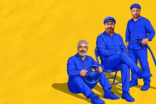 سروش صحت و رضا عطاران با تاکسی می‌آیند