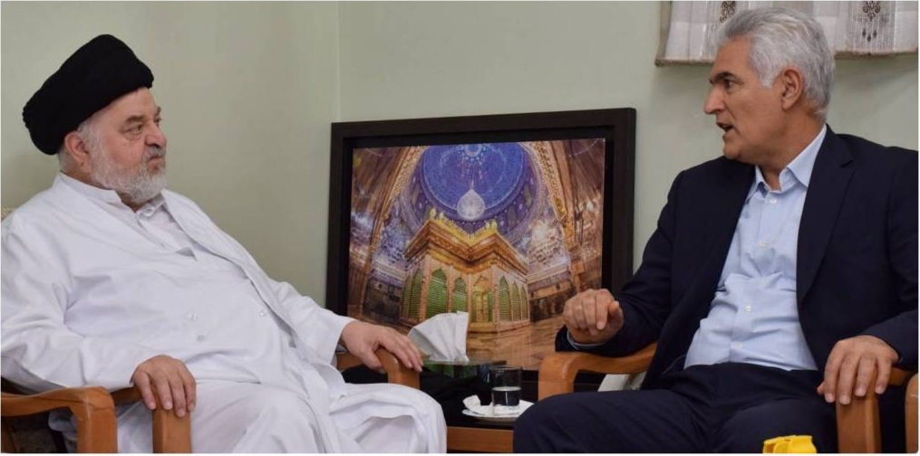 دیدار و گفتگوی  مدیر عامل پست بانک ایران با حضرت آیت ا....سید جواد شهرستانی در قم 