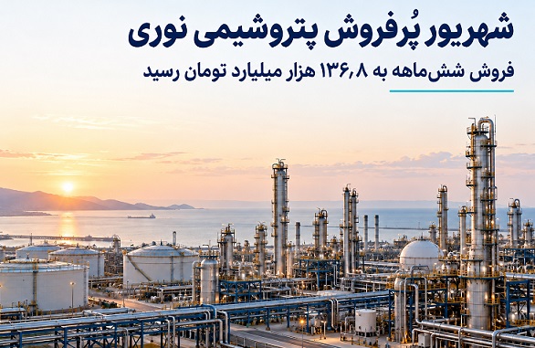 شهریور پُرفروش پتروشیمی نوری/ درآمد شش‌ماهه از ۱۳۶ هزار میلیارد تومان عبور کرد