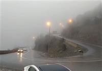 ترافیک سنگین در جاده چالوس و هراز/ مه‌گرفتگی و باران در برخی محورها