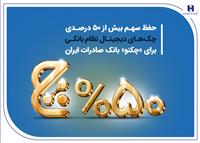 حفظ سهم بیش از 50 درصدی چک‌های دیجیتال نظام بانکی برای «چکنو» بانک صادرات ایران