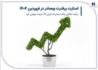 استارت پرقدرت وبصادر در فروردین 1404/ درآمد خالص بانک صادرات ایران 114 درصد جهش کرد
